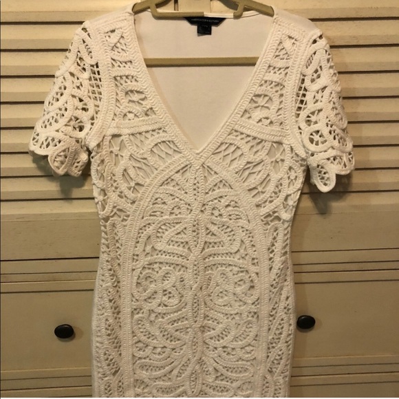 French Connection White Mesi Macrame Dress size 6 - Picture 2 of 5
